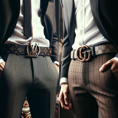 louis vuitton vs gucci belt.